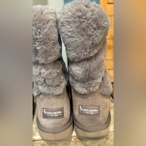 Koolaburra by UGG Suede Faux Fur Dezi Short Boots Size 8